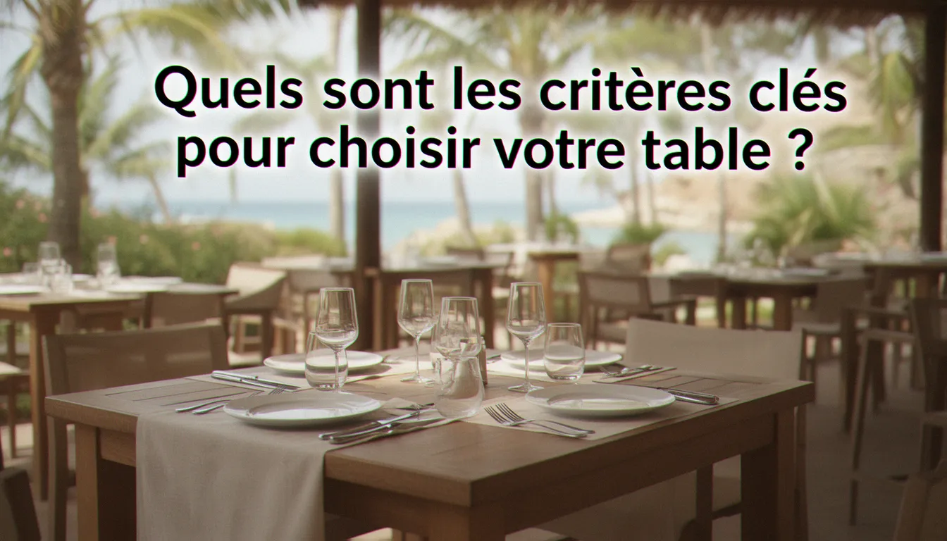 Quels sont les critères clés pour choisir votre table ? — meilleur restaurant village naturiste cap d agde