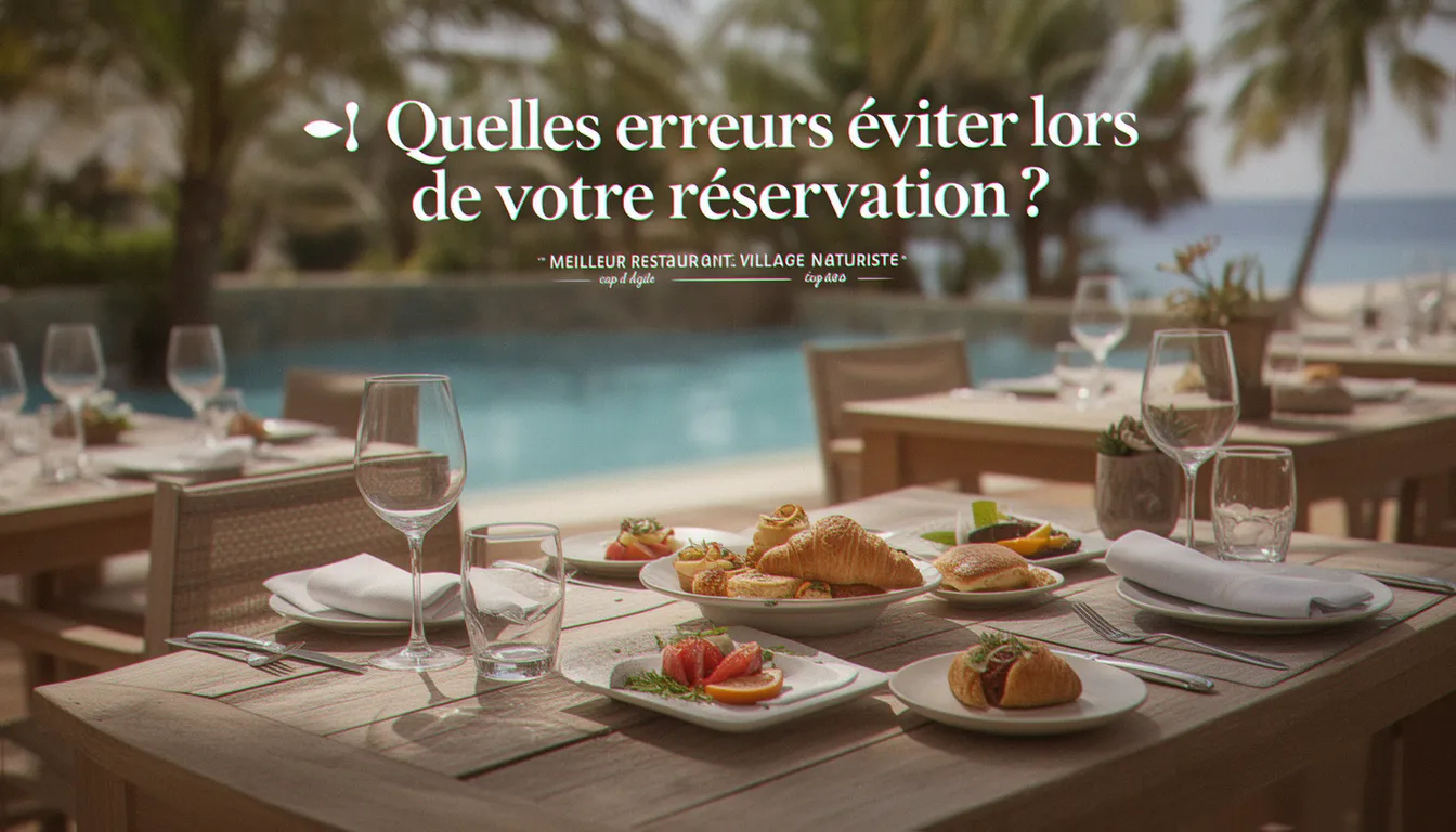 Quelles erreurs éviter lors de votre réservation ? — meilleur restaurant village naturiste cap d agde