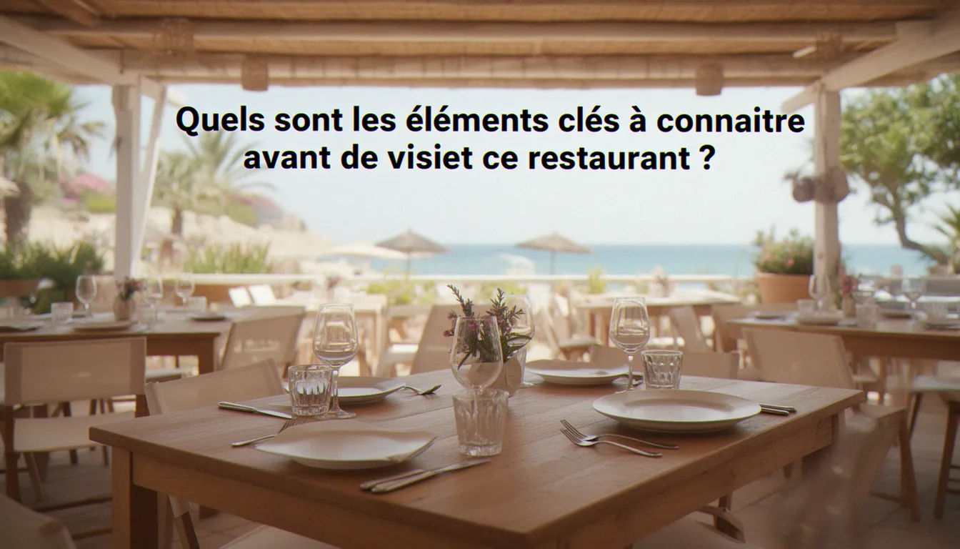 Quels sont les éléments clés à connaître avant de visiter ce restaurant ? — restaurant cap d'agde village naturiste