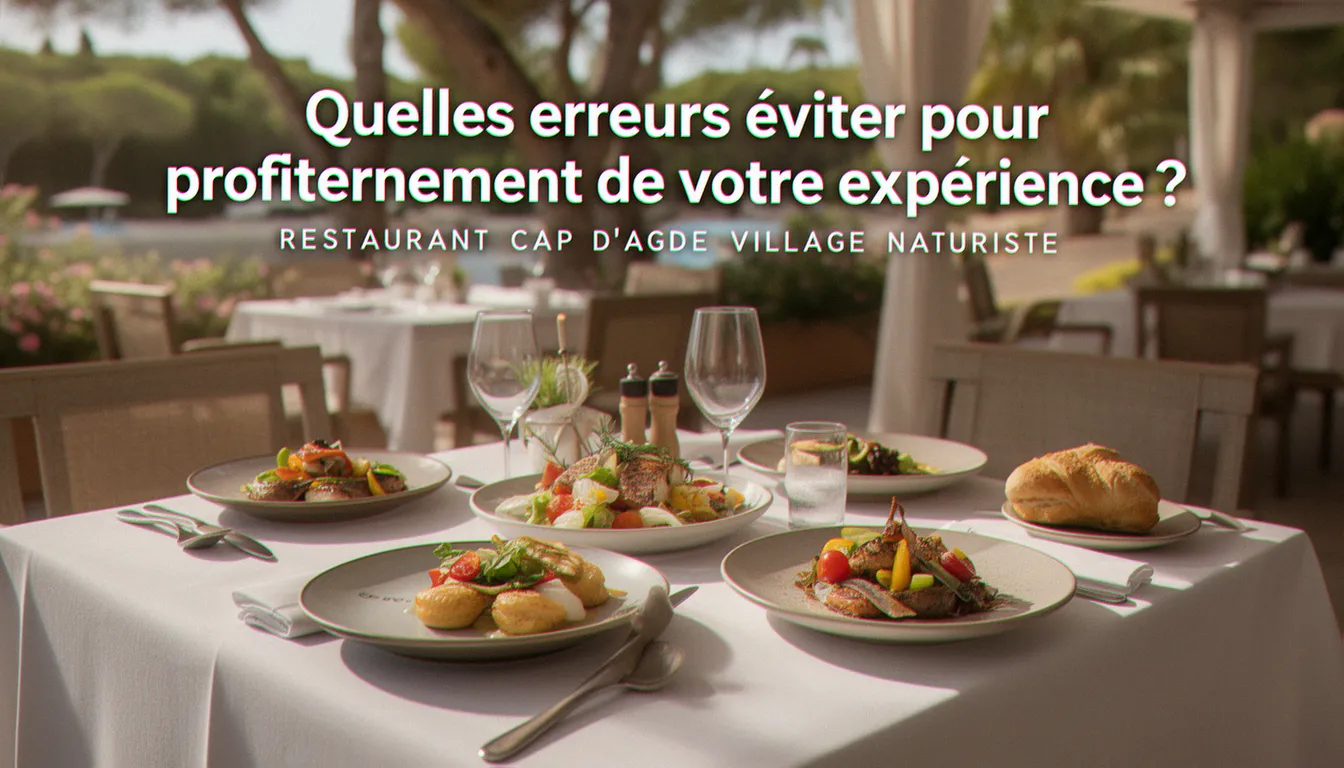 Quelles erreurs éviter pour profiter pleinement de votre expérience ? — restaurant cap d'agde village naturiste